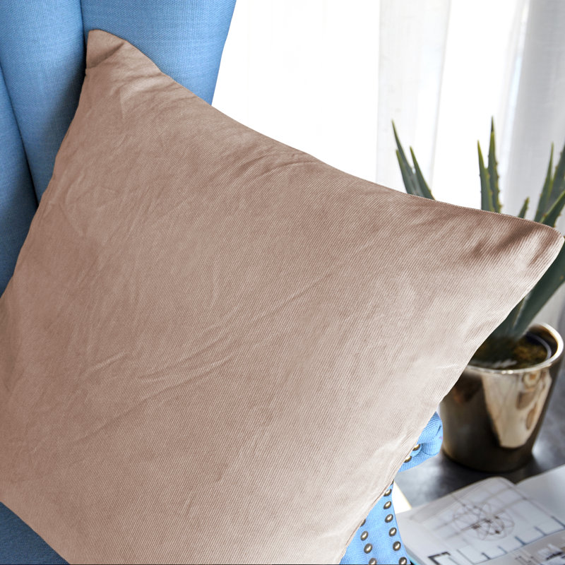 Housse de coussin carré, 20 po X 20 po, Cachemire pur