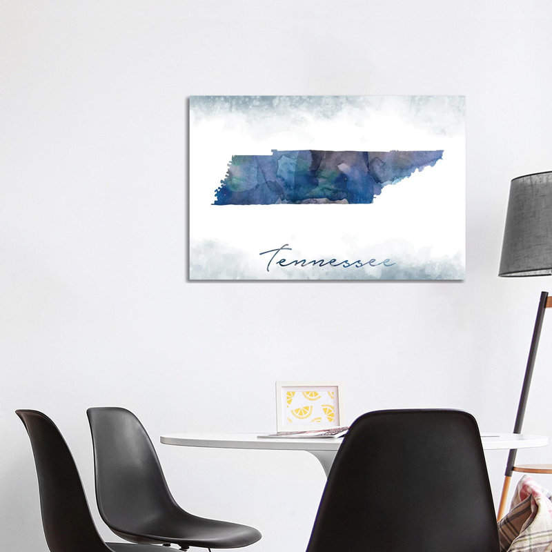Tennessee State Bluish - Wrapped Canvas Print, 66.04cm H x 101.6cm W