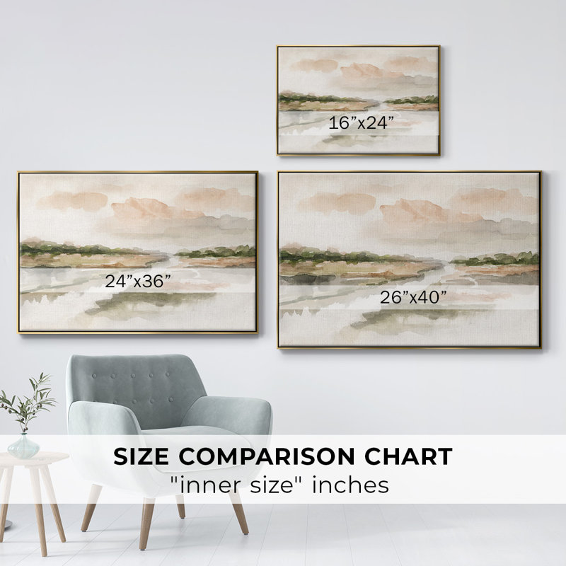 Moody Sunset, reproduction d'art sur toile, H 17 po x l 25 po x P 2 po, Or