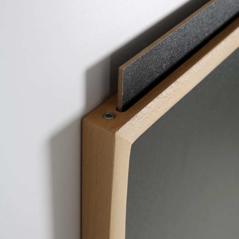 Wall Fiberboard Reversible Mini - Up To 2' Chalkboard, Natural Wood