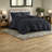 Modern Bedding Sets, Polyester Twin Xl, Black Jacquard Design