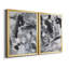 «Black and White Mix III», ensemble de 2 impressions sur toile encadrées-605376631-605376628