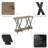 Rustic 2 Tier Wood Console Sofa Table