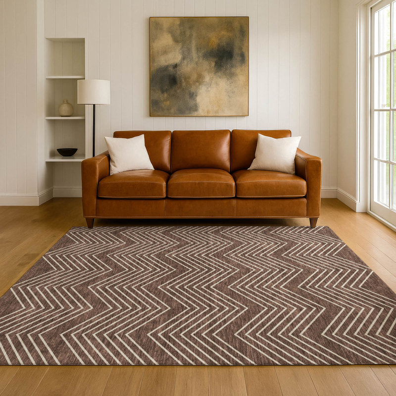 Tapis de qualité supérieure lavable à la machine Mayfield AMF2390, Brun, 9 pi x 12 pi