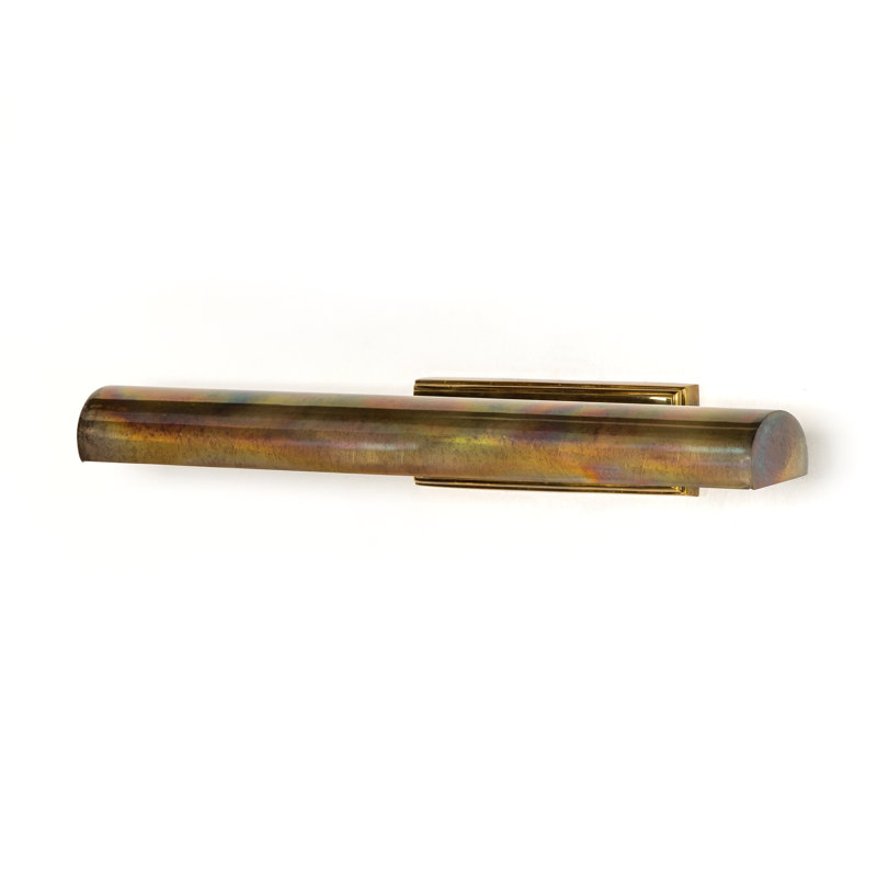 Clement Wall Mounted Picture Light, Burnt Brass, 3.25" H x 24" W x 8" D