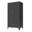 Black Modern Armoire Wardrobe With Drawer, Tall Clothing Storage Cabinet With Gold Handles