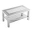 L 40 po x P 20 po x H 20 po Table basse à bordure incurvée et sculptée