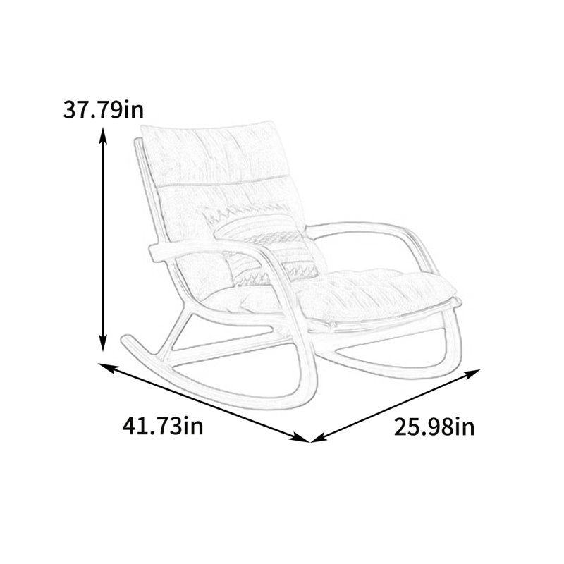 Chaise berçante High Elastic Sponge, Gris