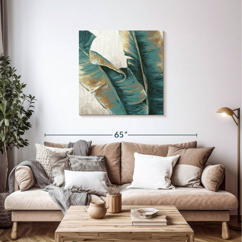 Harnek Rustic Banana Leaf, 36" H x 36" W