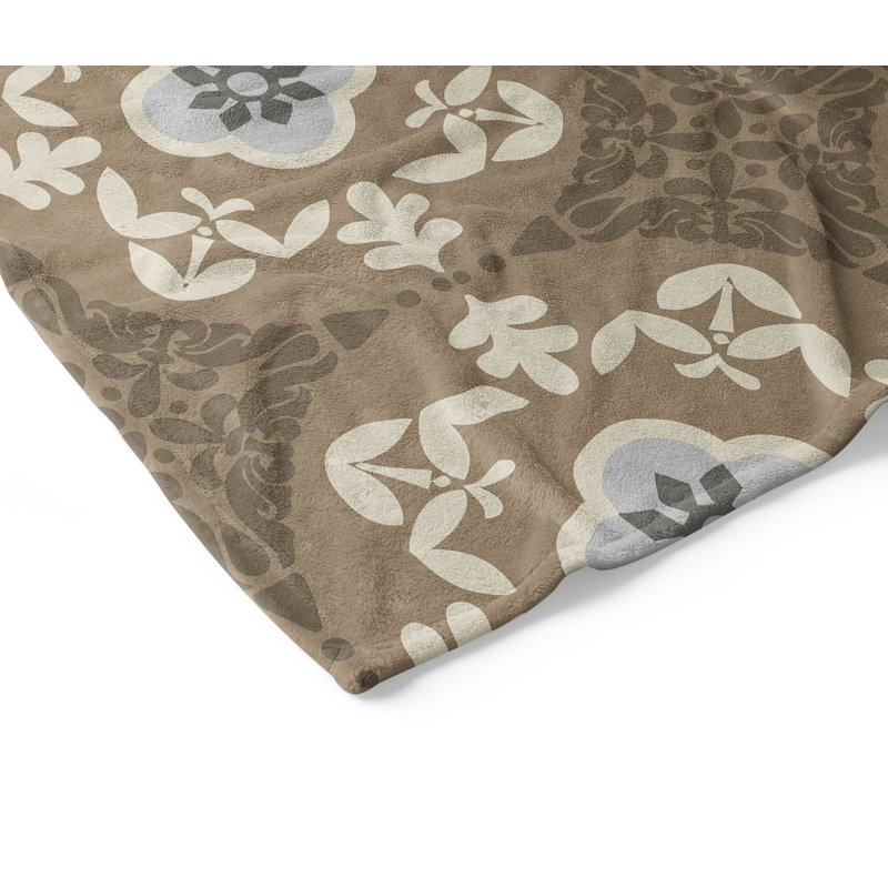 Couverture légère en velours Edan, 60" L x 50" W, Brown