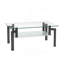 Table basse rectangulaire en verre noir