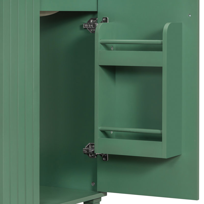 Meuble-lavabo de salle de bain avec lavabo, Vert