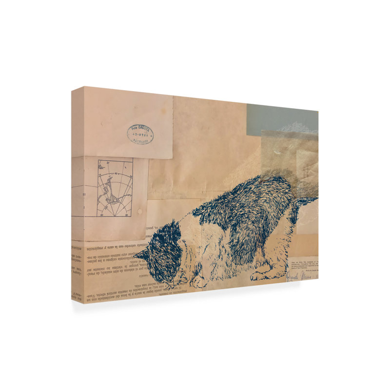 Bolog Santiago Bugdadi Jumping Cat Canvas Art, 22" H x 32" W