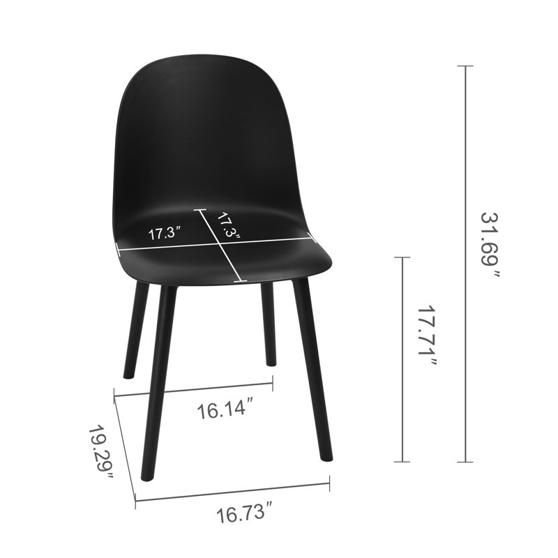 Chaise de salle à manger moderne moderne en PP, chaises de cuisine de style Mid-Century pour la salle à manger et le salon