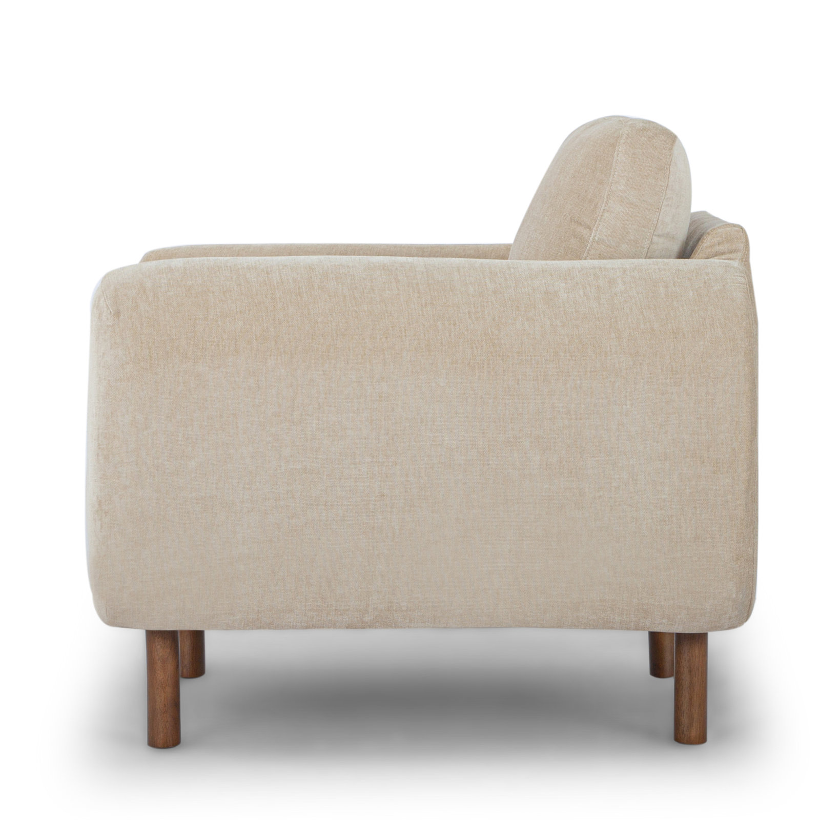 Leno Oak Armchair, Honeycomb Taupe Chenille