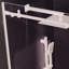 Porte de douche coulissante noire l 60 po x H 76 po avec verre transparent