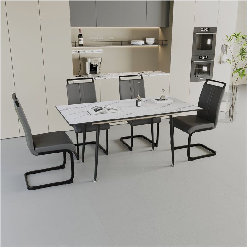 Grimm Indoor Dining Set,dining table set,dining room set,dinning table set, Gray, 5