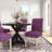 5-piece Dining Set, Cross-Buck Round Table with 4 Tufted Chairs-379331033