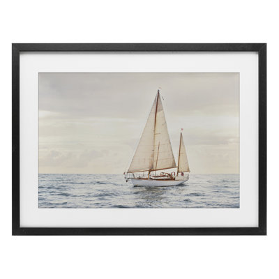 Yacht's Voyage Adventure Framed Print Under Glass, design by Sisi and Seb