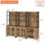  Ensemble de bureau personnel: bureau moderne de 59 po avec station de charge et armoire de rangement, trois bibliothèques de 72 po de hauteur avec tablettes réglables, bureau d'ordinateur en bois et armoire de rangement pour bibliothèque-547309826