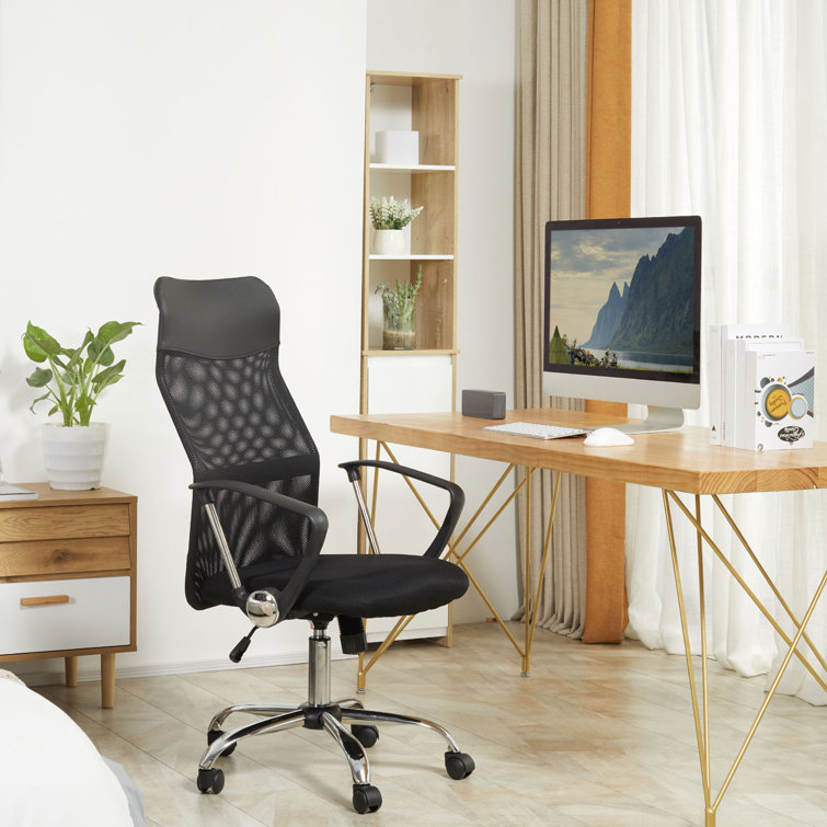 Konstadina Polyester Blend Office Chair with Headrest