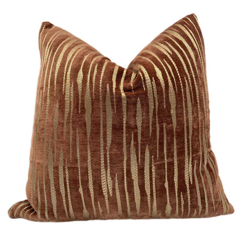 Dia Square Pillow Cover & Insert, Sienna