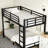 Full Over Full Metal Bunk Bed For Teens And Adults,space-saving/noise Reduced/no Box Spring Needed, Black-1231929263-1231928914