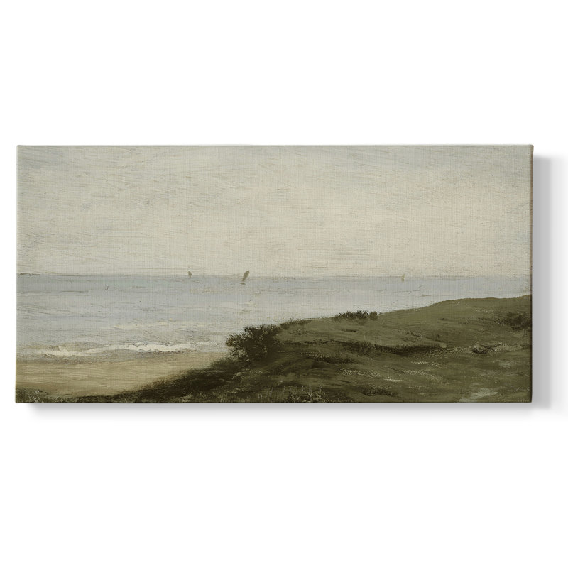 Série paysage - DCCDXI - Toile tendue avec châssis tendue, prête à être accrochée, H 21 po x l 41 po, Doré