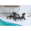 De 2 chaises longues d'extérieur - Méridienne surdimensionnée avec 5 positions, roues et porte-gobelet pour piscine, terrasse, bord de piscine, chaise noire 2. 5 chaises réglables. Support de patio. Noir. Pour la piscine. Matériaux-2120810962-2120810963
