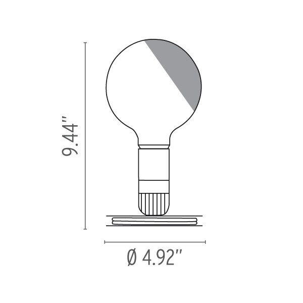 Lampadina LED Table Lamp by Achille Castiglioni, White