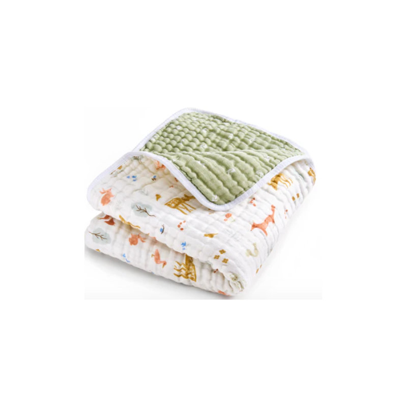 Couverture en mousseline, sauge Woodland