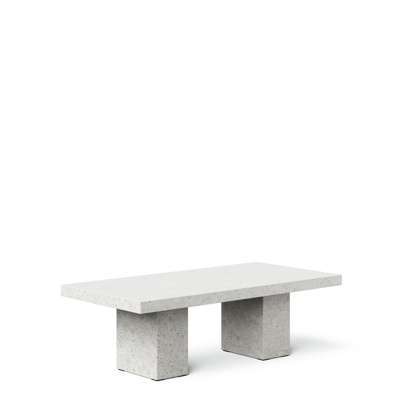 Mixx Elcor 82.75, 95" L x 47" W, Standard Table (30.5" Height), Ivory Terrazo