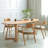Brown Oval Solid Wood Dining Table-388975980