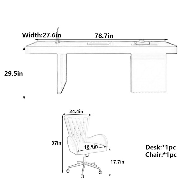 Peerke, 29.5" H x 78.7" W x 27.6" D