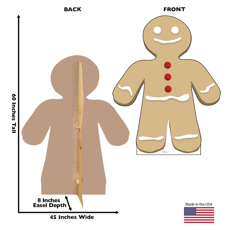 Support en carton man pain d’épice Christmas