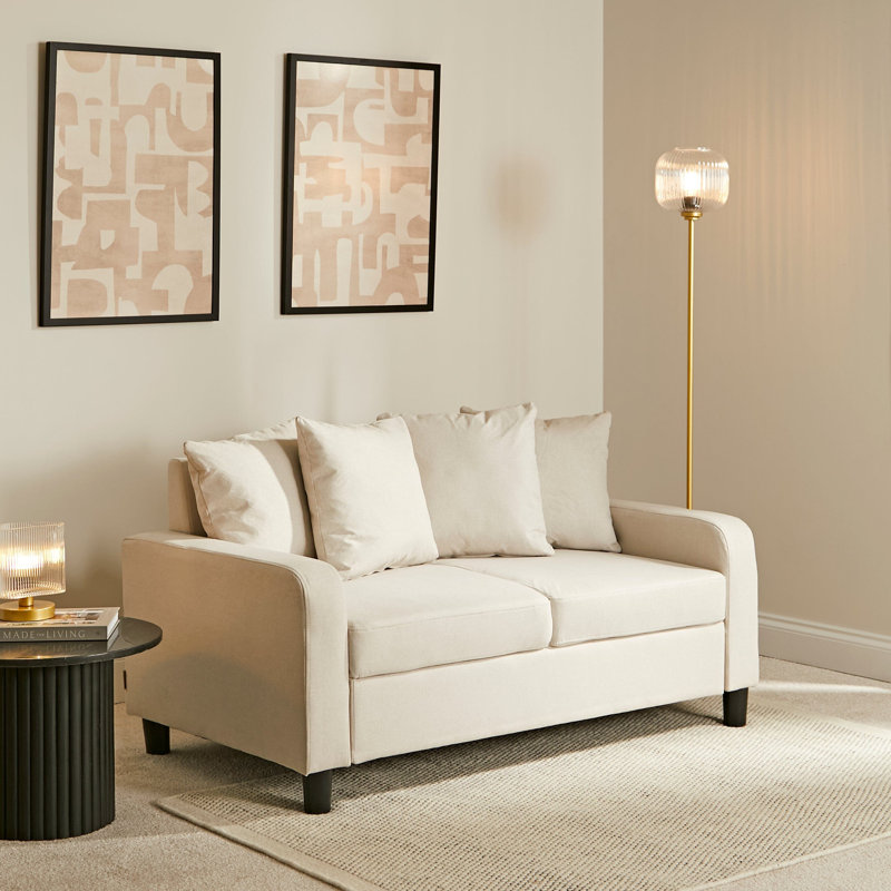 Mitzi 2 Seater Sofa, 2, Oatmeal, Polyester
