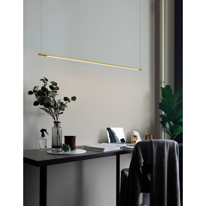1 - Light LED Kitchen Island Pendant, Gold