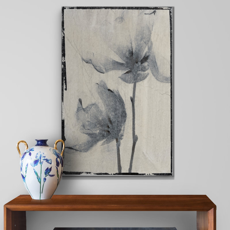 «Silk Botanicals I», peinture sur toile tendue, H 32 po x l 24 po x P 1 po
