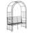 6.7' H Metal Outdoor Arbor With Bench