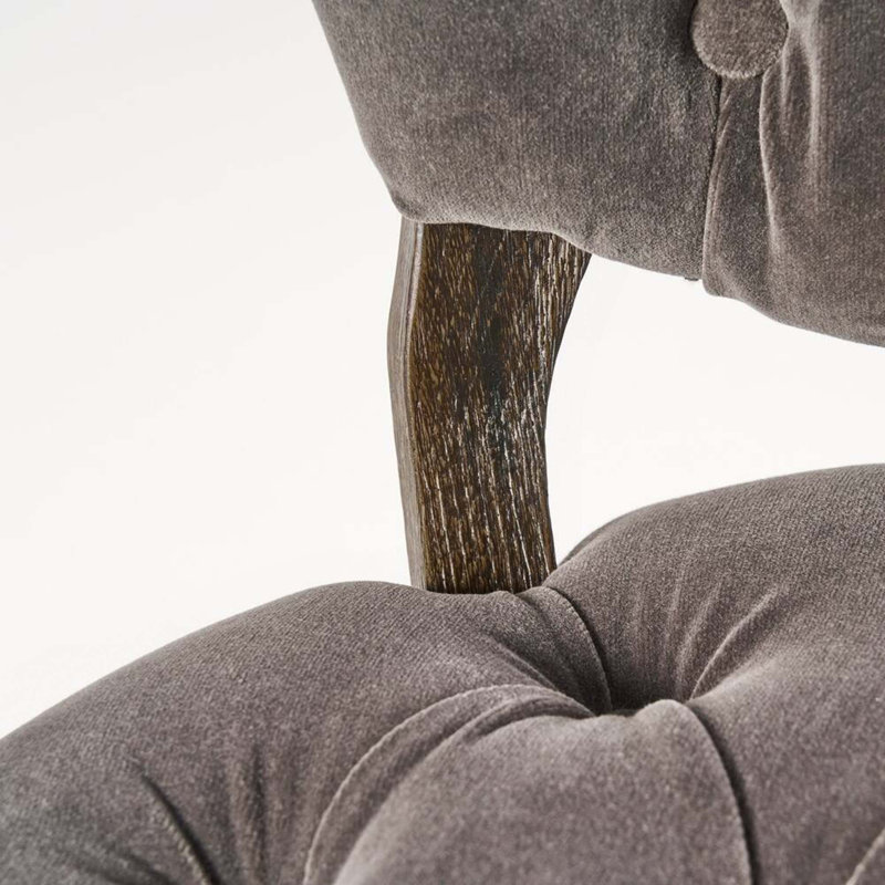 Chaise capitonnée Kd (ensemble de 2), Gris anthracite