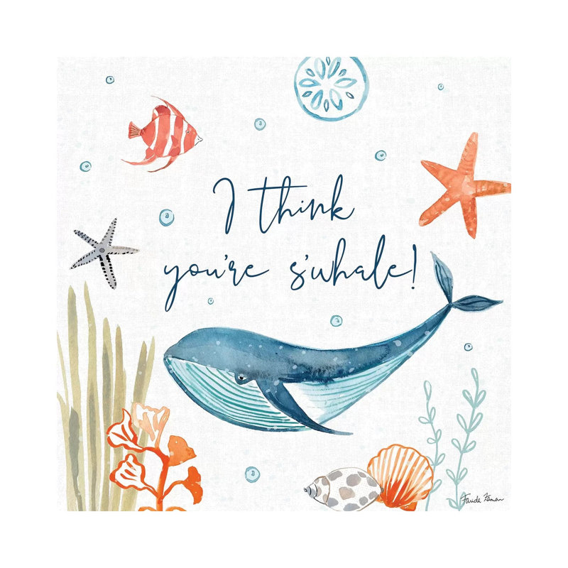 Whale Tale V by Farida Zaman - Wrapped Canvas Gallery-Wrapped Canvas Giclée, 66.04 cm H x 66.04 cm W x 3.175 cm D