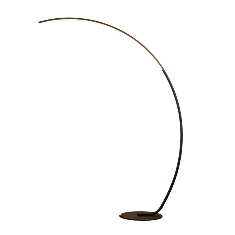 62.99-Inch LED Arch Floor Lamp, Black, Black