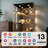 Glass Display Cabinet with Mirrored Back Panel, Glass Display Cases with Shelves and LED Light, 2 Doors Curio Cabinets-101460992