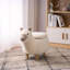 Upholstered Faux Fur Footstool