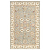 Antiquity Wool Oriental Area Rug in Gray Blue / Beige