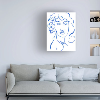 Wrapped Canvas Wall Art - June Erica Vess  'Brush Whimsy I' Wall Art for Living Room, Bedroom, or Office Décor  - 18x24