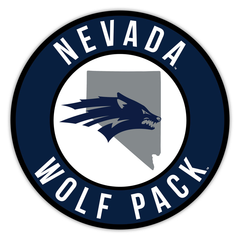 University Of Nevada Bright Line - 16" Circle With State