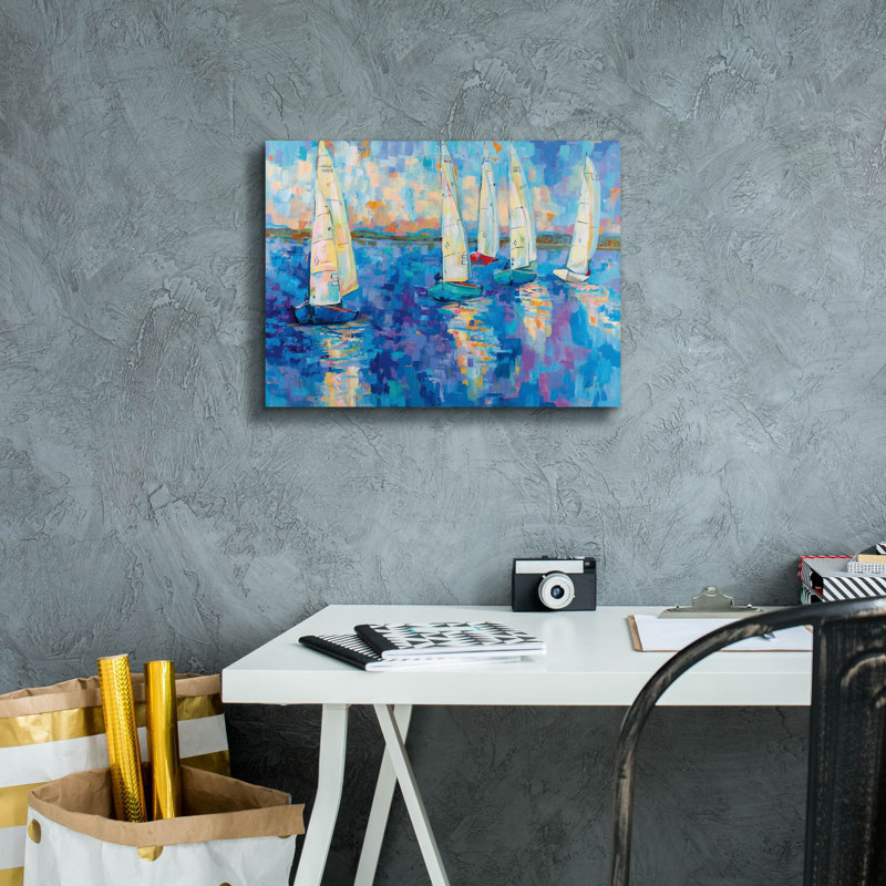 «Back From The Race» par Jeanette Vertentes, art mural sur toile, H 12 po x l 16 po x P 0,75 po