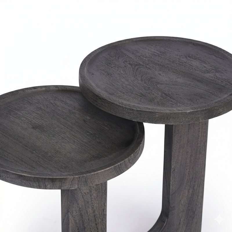 Elm Home And Garden Putney Acacia Wood Nest of Tables