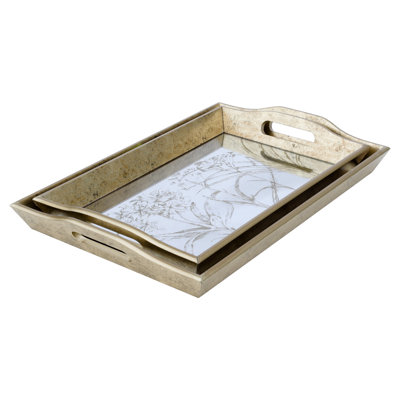 Benson Glass and Resin Decorative Tray